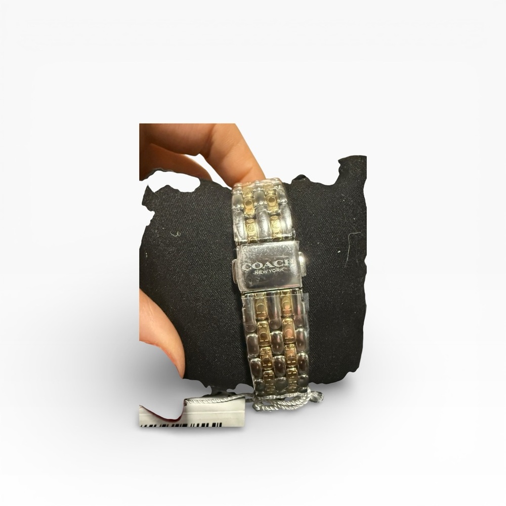 Coach New York Two Tone Square Watch NWT Boxed - Picture 5 of 7